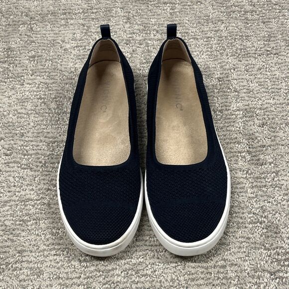 Vionic Shoes Womens 8.5 Uptown Skimmer Navy Knit Slip On Flats Comfort - Picture 5 of 10